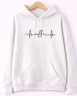 Coffee Pulse White Hoodie