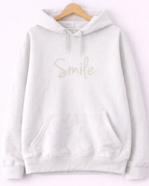 Smile Everyday White Hoodie