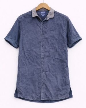 Casual Navy Short Sleeve Shirt