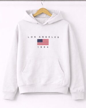 Los Angeles 1984 White Hoodie