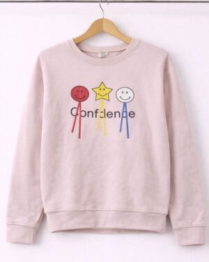 Confidence Smiley Pink Sweatshirt
