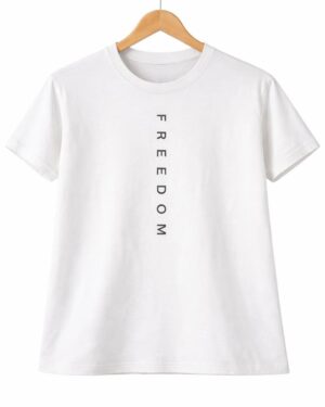 Freedom Vertical Print T-Shirt