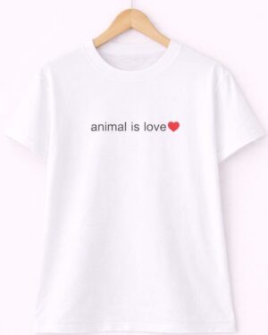 Animal Is Love Printed T-Shirt