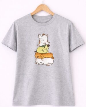 Cute Animal Stack Graphic T-Shirt
