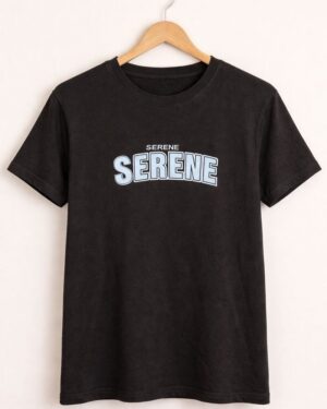 Serene Classic Black Printed T-Shirt