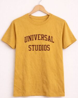 Universal Studios Mustard Printed T-Shirt