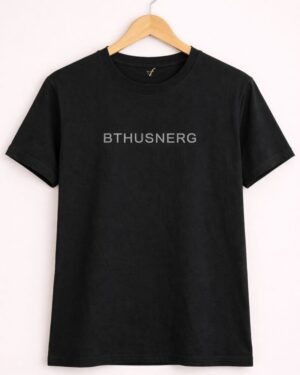 Bthusnerg Black Typography T-Shirt