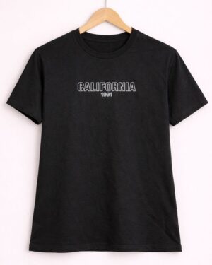California 1991 Black Printed T-Shirt
