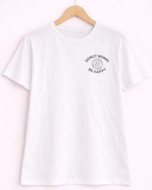 Donut Worry Be Happy Graphic T-Shirt