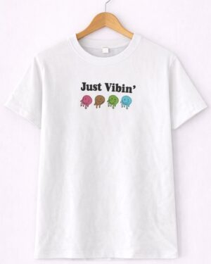 Just Vibin’ White Tee