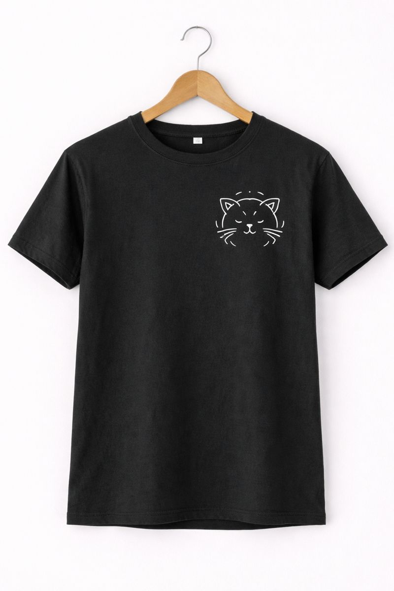 Minimal Cat Face Tee