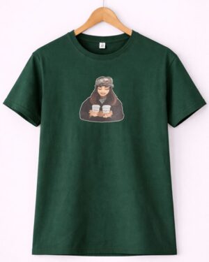 Coffee Break Graphic T-Shirt – Forest Green