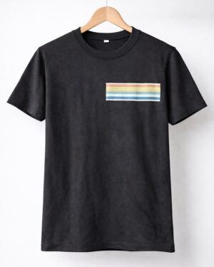 Pastel Stripe Pocket Style T-Shirt