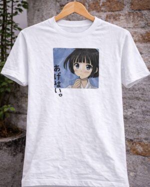 Cute Anime Print White T-Shirt