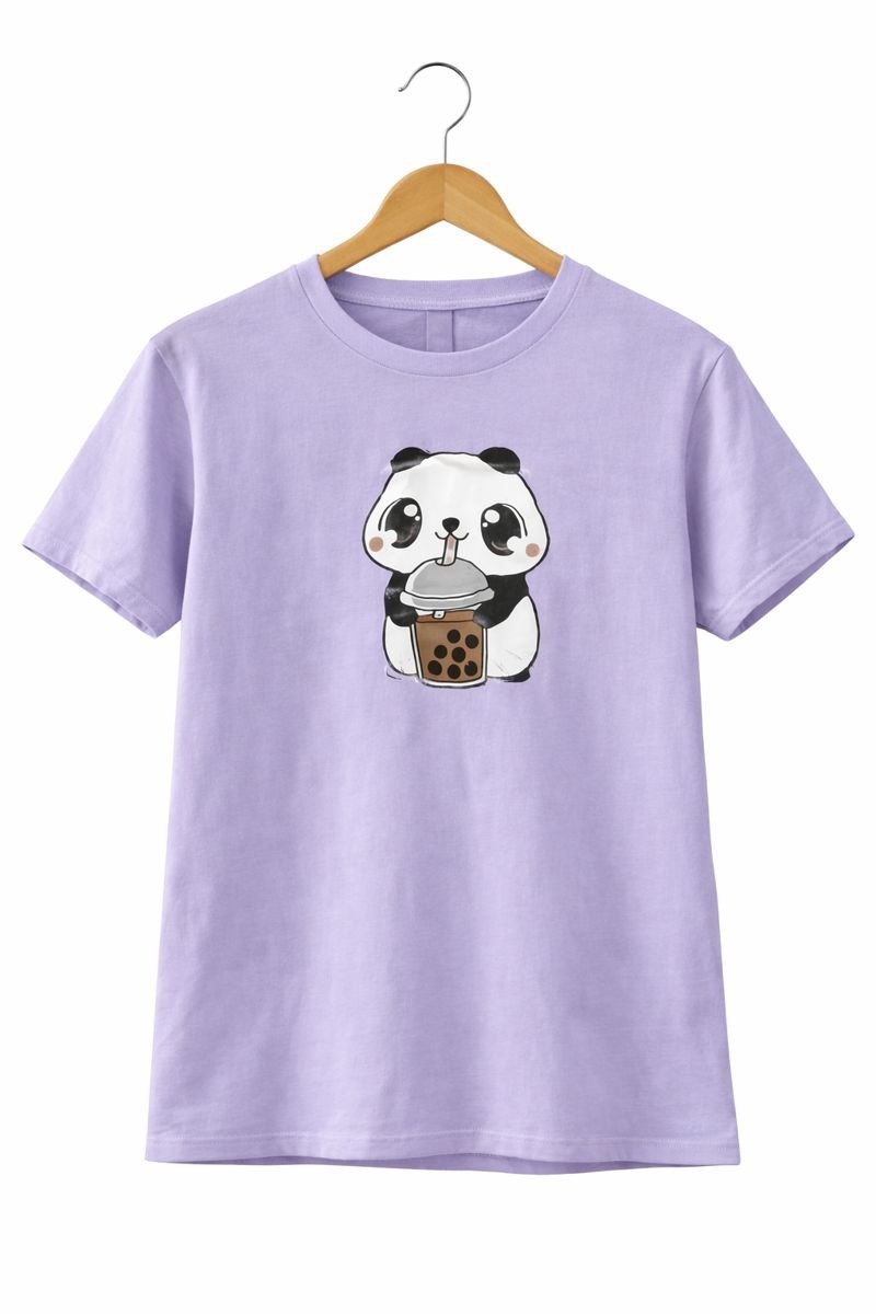 Boba Panda Lavender Tee