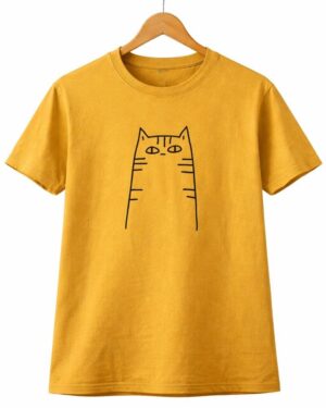 Minimal Cat Sketch Tee
